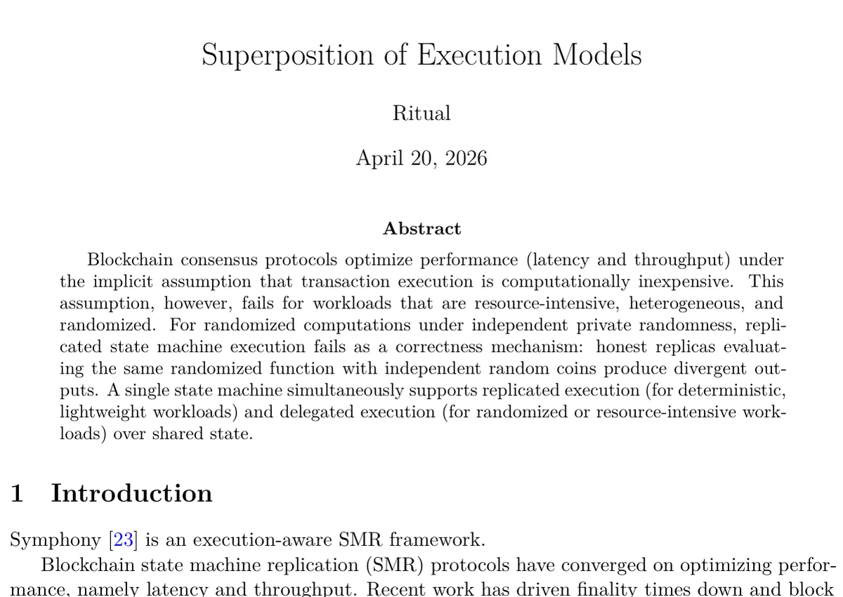 First page of Symphony S3, Superposition of execution models